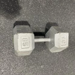 Free Shipping - *Other Brand Used 85 Lb Hex Dumbbell Exercise And Fitness
