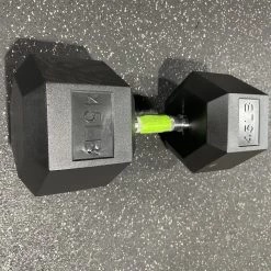 Free Shipping - *Other Brand Used 45 Lb Rubber Hex Dumbbell Dumbbells