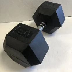 Free Shipping - *Other Brand Used 90 Lb Dumbbell Dumbbells