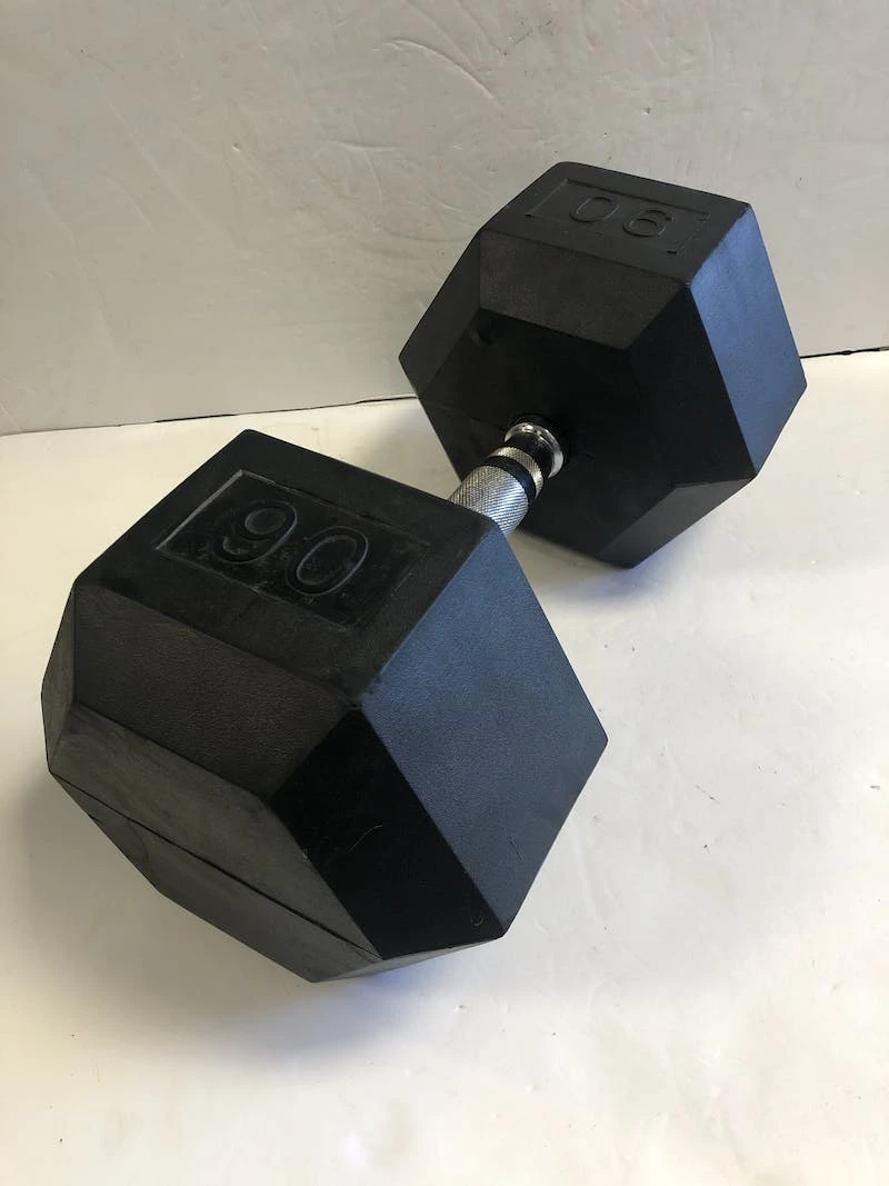 Free Shipping - *Other Brand Used 90 Lb Dumbbell Dumbbells