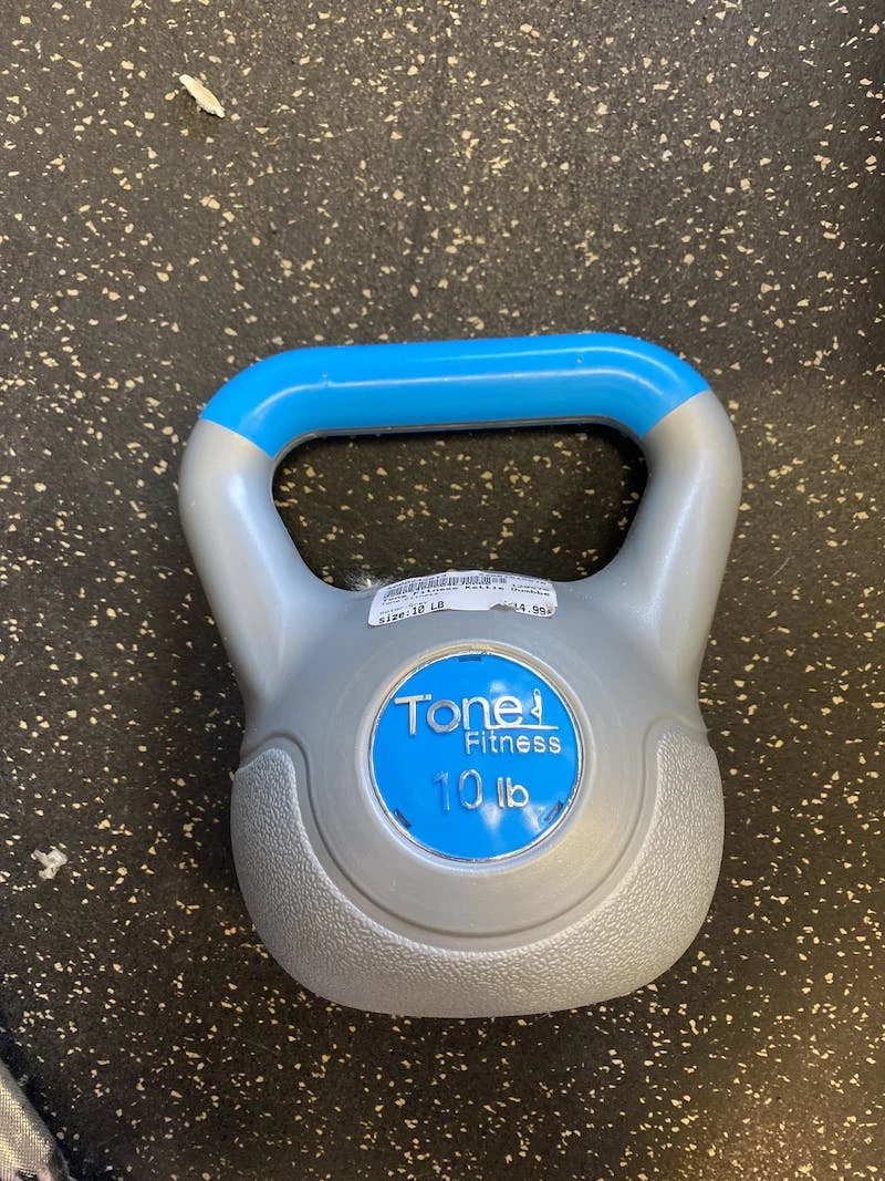 Discount - Used Tone Fitness 10 Lb Kettlebells Grey