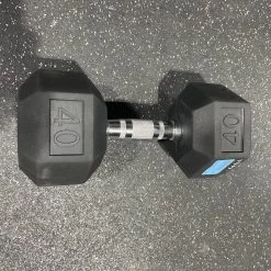 On Sale - *Other Brand Used 40 Lb Rubber Hex Dumbbell Exercise And Fitness