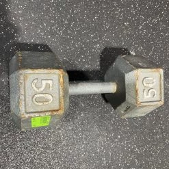 Best Price - *Other Brand Used 50 Lb Hex Dumbbell Exercise & Fitness