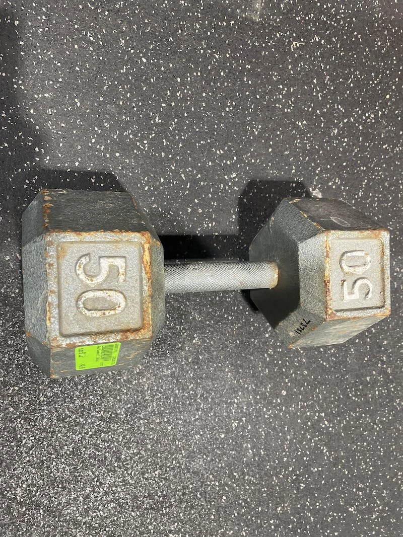 Best Price - *Other Brand Used 50 Lb Hex Dumbbell Exercise & Fitness