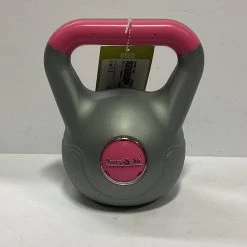 Free Shipping - *Other Brand Used 5 Lb Kettlebells Exercise & Fitness Grey And Pink