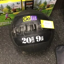 The Surprise Price - Used GoFit 20 LB WALL BALL 20 Lb Core Training Exercise & Fitness Black