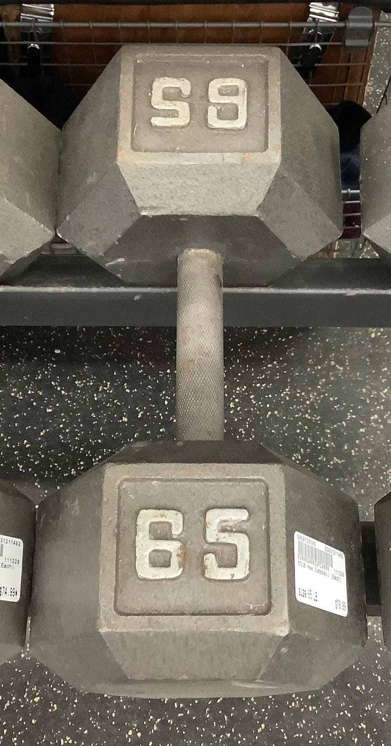 Discount - Used *Other Brand 65 Lb Dumbbells Exercise & Fitness