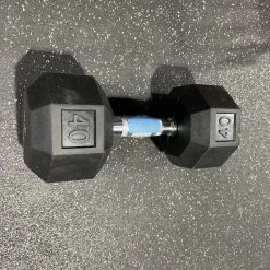 The Surprise Price - Used SPRI 40 Lb Rubber Hex Dumbbell Exercise And Fitness