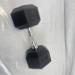The Surprise Price - *Other Brand Used 35 Lb Rubber Hex Dumbbell Exercise & Fitness