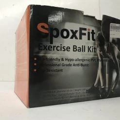 Discount - *Other Brand SpoxFit Exercise Ball Kit Core Training Exercise & Fitness Black