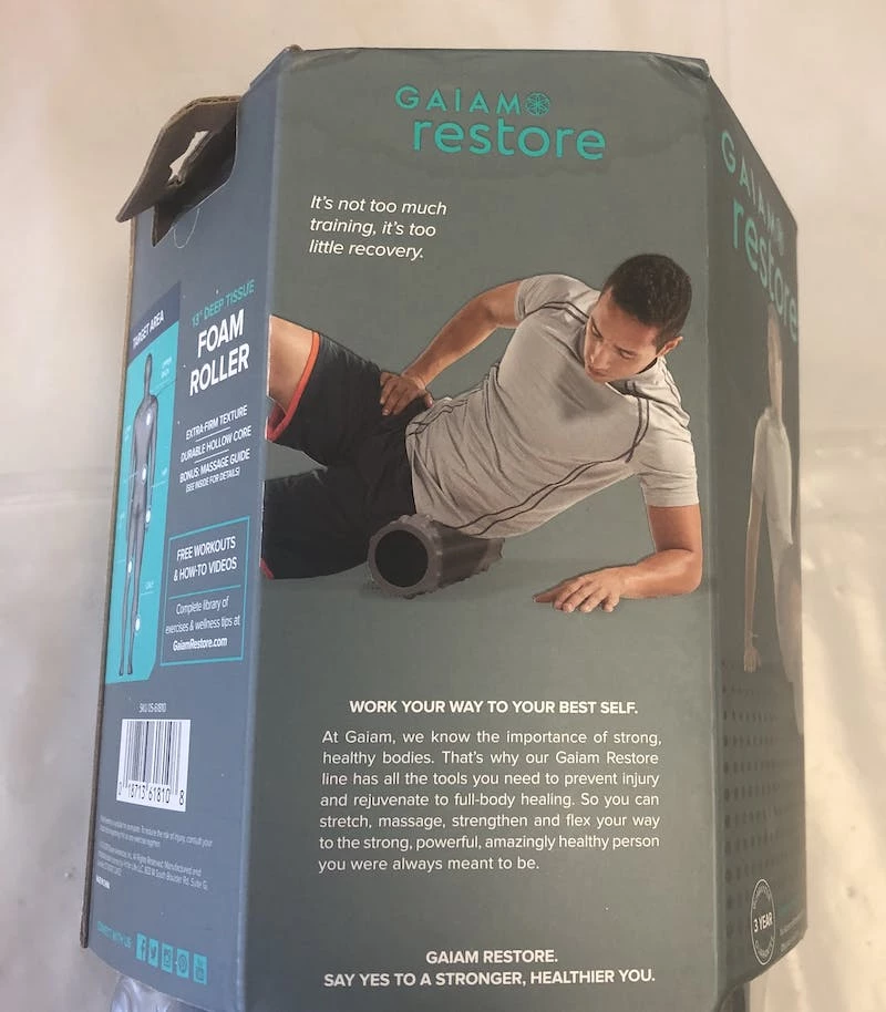 Discount - Gaiam 13 INCH DEEP TISSUE FOAM ROLLER Exercise & Fitness / Core Training GREY - Image 2