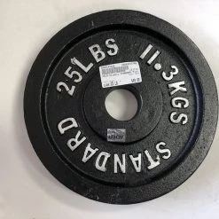 Free Shipping - *Other Brand Used ADER 25 Lb Olympic Plate Exercise And Fitness Black
