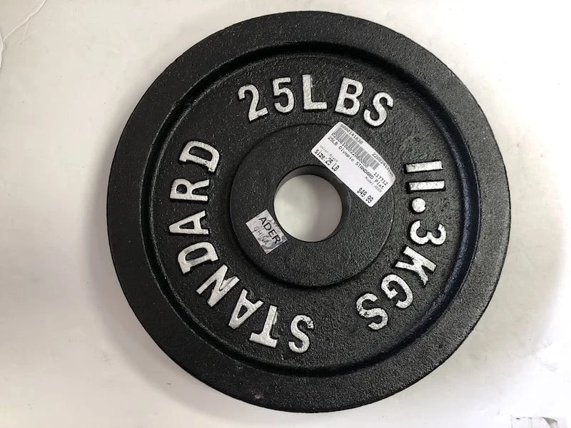 On Sale - *Other Brand Used ADER 25 Lb Olympic Plate Olympic Plate Sets Black