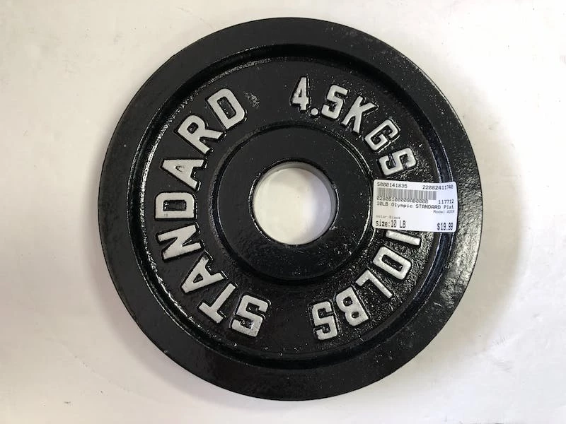Shipping Included - *Other Brand Used ADER 10 Lb Olympic Plate Exercise And Fitness Black